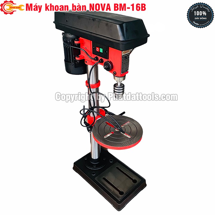 Máy khoan bàn NOVA BM-16B-Đầu kẹp 16mm-Công suất 550W-Bảo hành 6 tháng