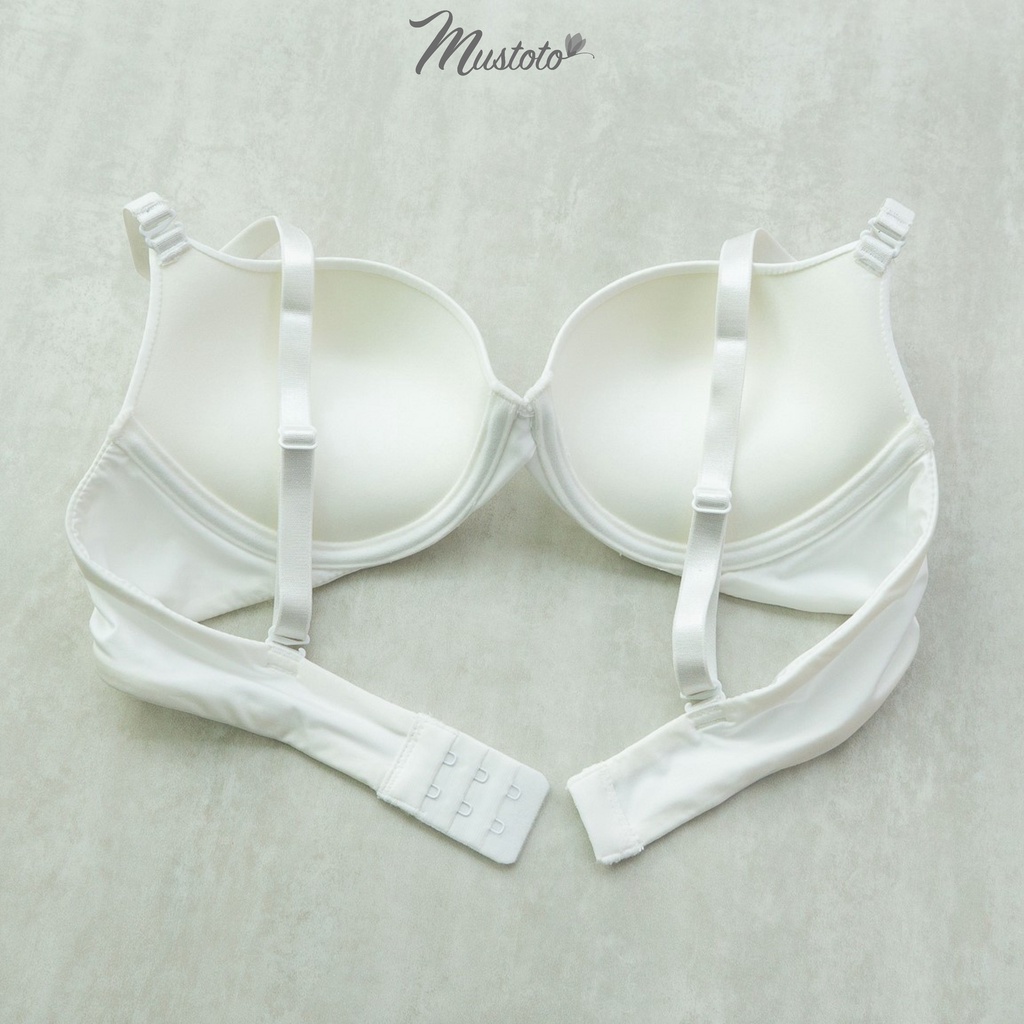 [Mã FAMALLT5 giảm 15% đơn 150k] Áo Lót Nữ Trơn Nâng Ngực Có Gọng Mút Vừa 2cm Bra Hop Trắng (Mustoto MA26) | BigBuy360 - bigbuy360.vn