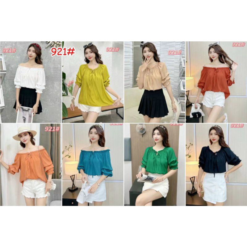 Áo nữ mặc hai kiểu buộc lơ cổ chất mát phong cách Hàn Quốc bán sỉ lẻ