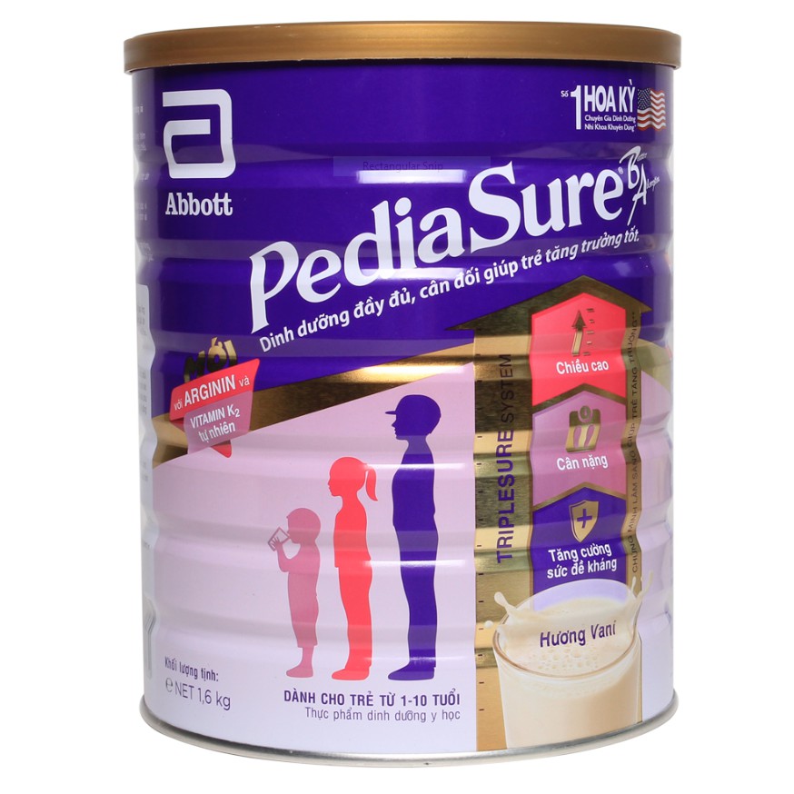 Sữa PediaSure BA 1.6kg hương vani