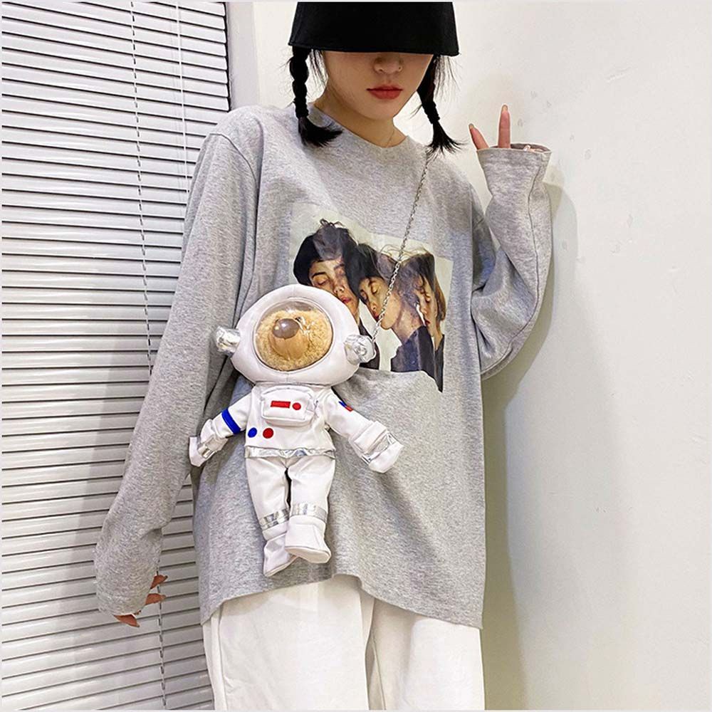 Túi đeo chéo hình gấu bông phi hành gia thời trang cho nữ