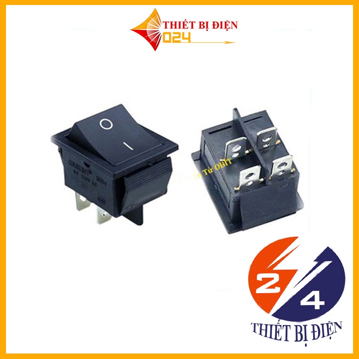 Công tắc bập bênh  KCD5 - 6A250V 4P 21x24mm
