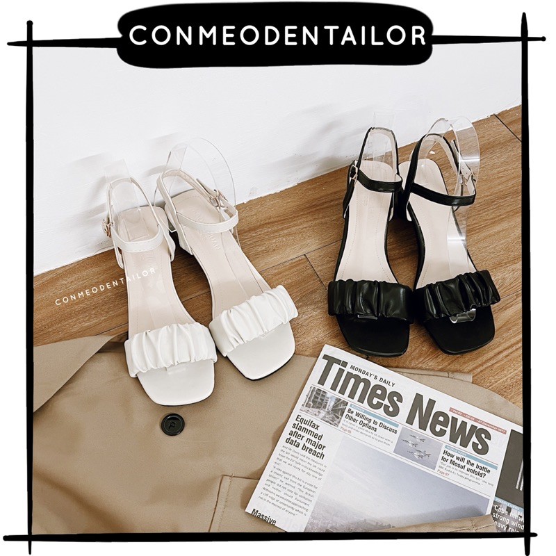 Giày sandal có gót quai nhún SELIA CONMEODENTAILOR