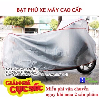 Combo 2 áo trùm máy vải bạt phủ xe máy áo trùm xe máy vải chống mưa loại cao cấp