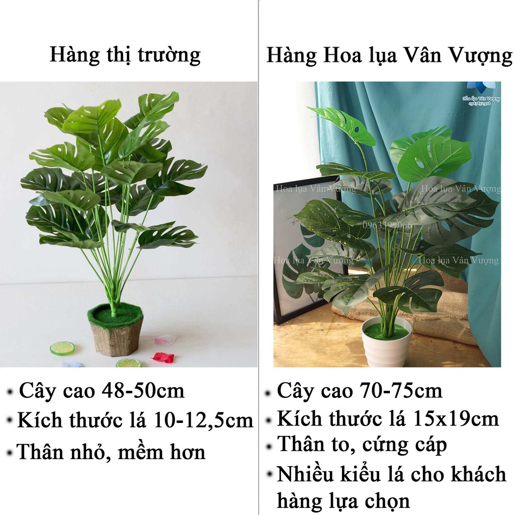 Cây Giả  Cây 18 Lá Cỡ To 70cm