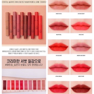 [có sẵn 13 màu]💄💄💄SON KEM LÌ 3CE  VELVET LIP TINT - HÀN QUỐC