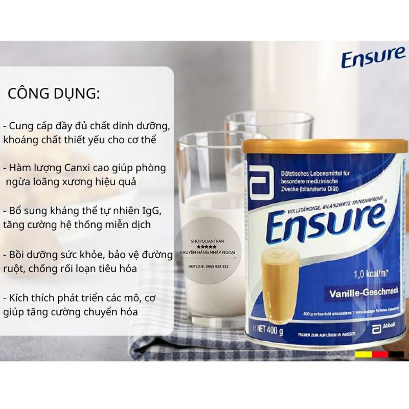 Sữa Ensure Đức 400g