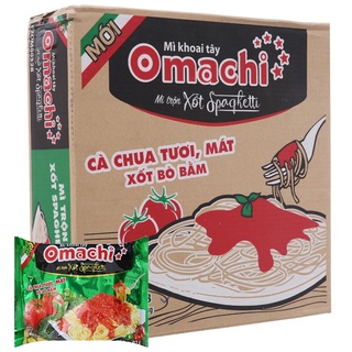 Thùng 30 gói mì trộn khoai tây Omachi xốt Spaghetti 91g