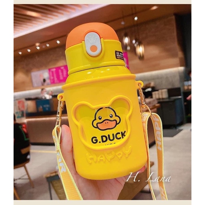 BÌNH NƯỚC VỊT SIÊU CUTE CÓ DÂY ĐEO