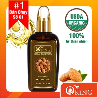 Dầu Hạnh nhân nguyên chất (Almond) 100ml chăm sóc da và tóc