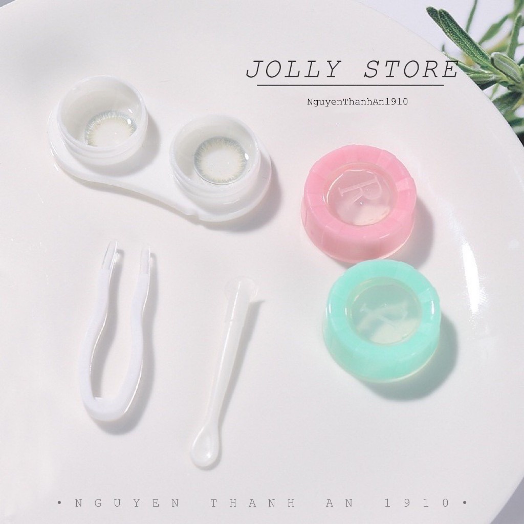 Khay đựng 6 đôi lens màu hồng xanh