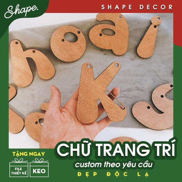 chữ gỗ tên bé ( đặt theo yêu cầu)
