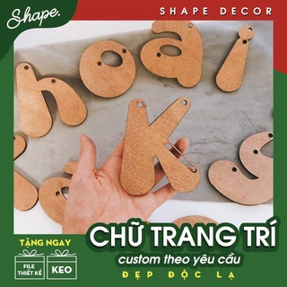 Chữ gỗ tên bé