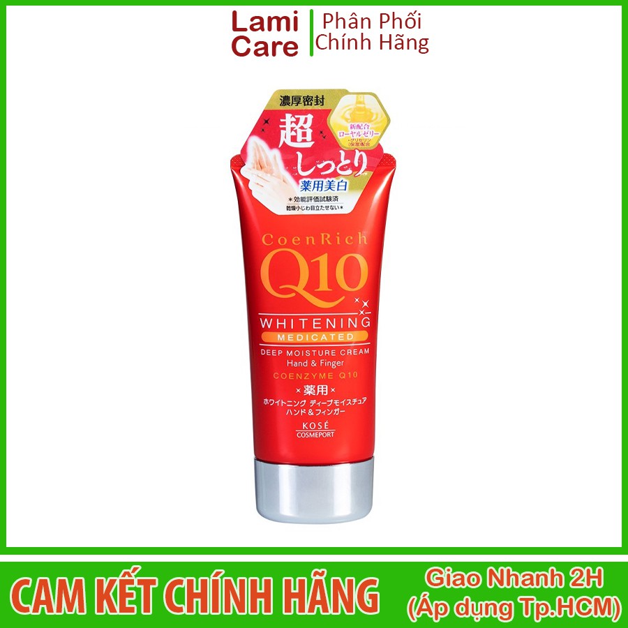 Kem dưỡng trắng da tay dưỡng ẩm dành cho da khô kose conerich q10 whitening medicated 80g - Lamicare