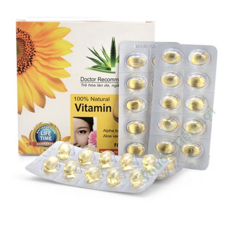Viên uống vitamin E USA làm đẹp da chống lão hoá sáng da giảm nám tàn nhang hiệu quả chính hãng