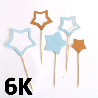 Topper sao giấy cắm bánh kem