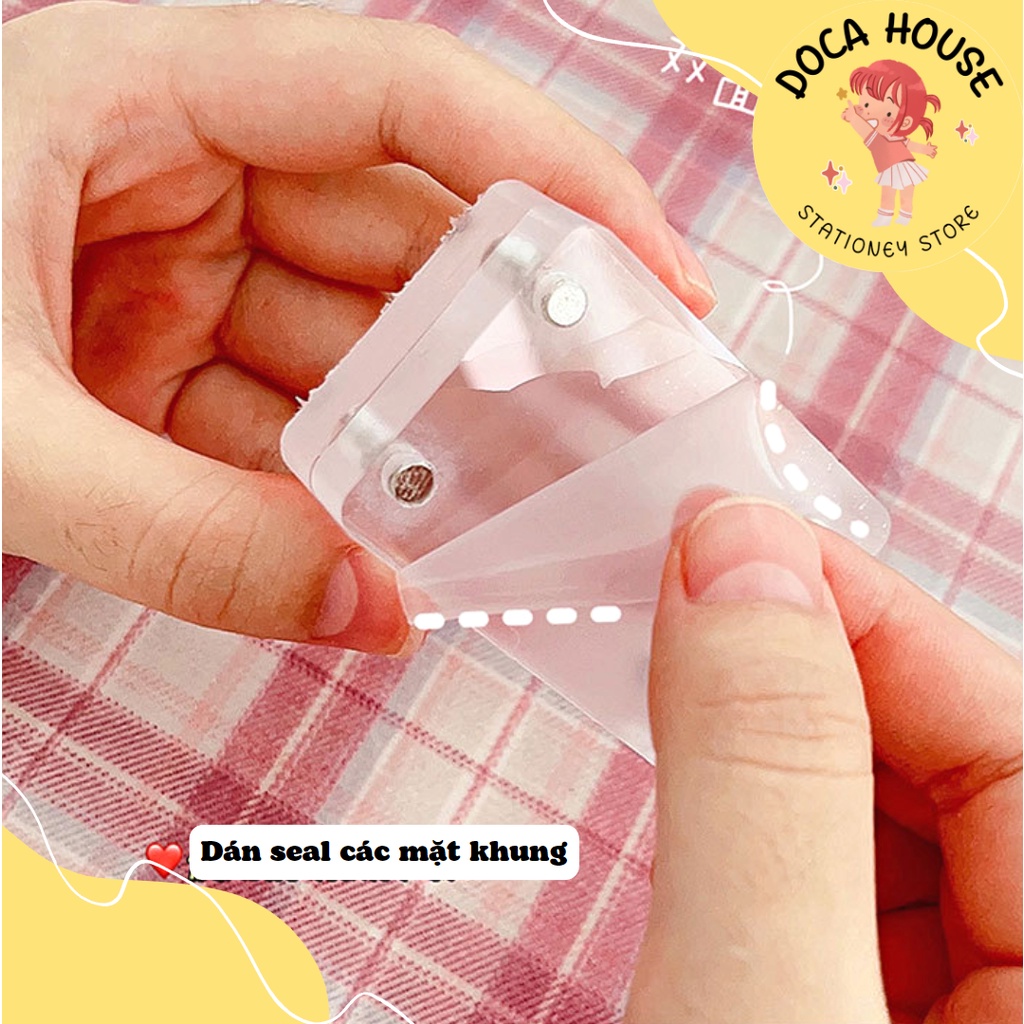 Khung Ảnh Acrylic Mini Trong Suốt Để Bàn Có Nam Châm Trang Trí DIY