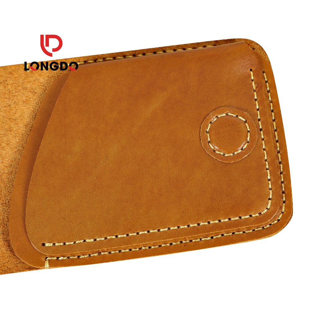 Ví sen 3 - Ví da mini - Cam kết 100% da bò thật nhập khẩu - Bảo hành 5 năm - Thương hiệu uy tín Longdo Leather