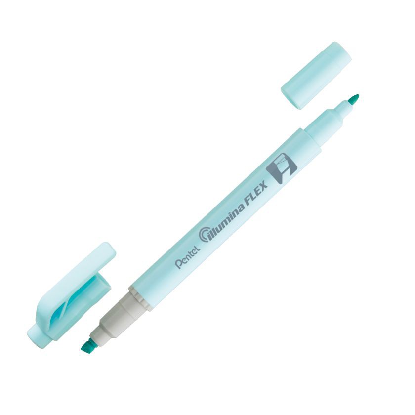 Bút đánh dấu Pentel Illumina Flex Twin Tip Highlighter SLW11P - Bold/Five  - Màu xanh da trời (Pastel Sky Blue)