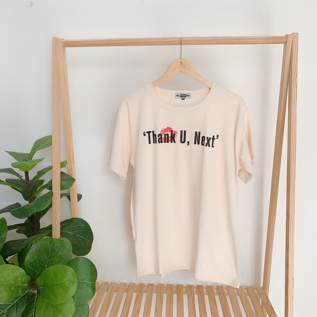 Áo Thun Nam Nữ Unisex Form Rộng Màu Kem Phối Chữ  Mr Smile 99 Shop