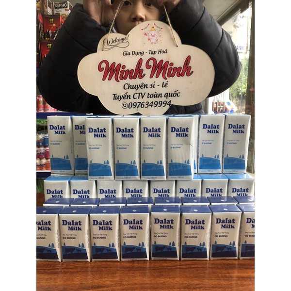 THÙNG 48 HỘP SỮA TƯƠI TIỆT TRÙNG ĐÀ LẠT MILK 110ML ÍT ĐƯỜNG/ CÓ ĐƯỜNG/ DALAT MILK