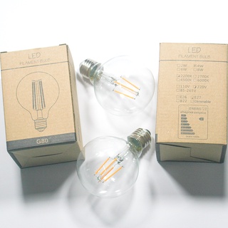 Bóng bulb tròn G80 LED dây tóc