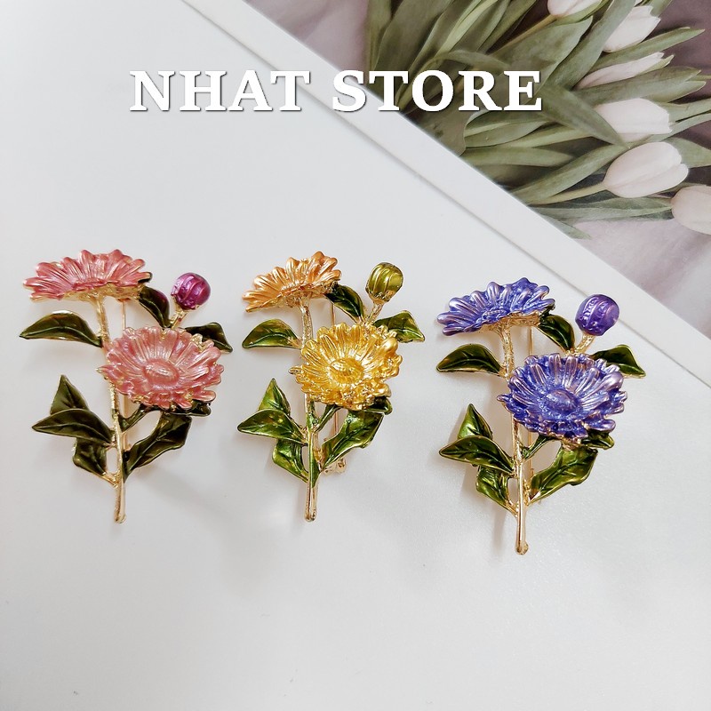 Ghim cài áo thời trang Nhat Store, trâm hoa cài áo cho nữ