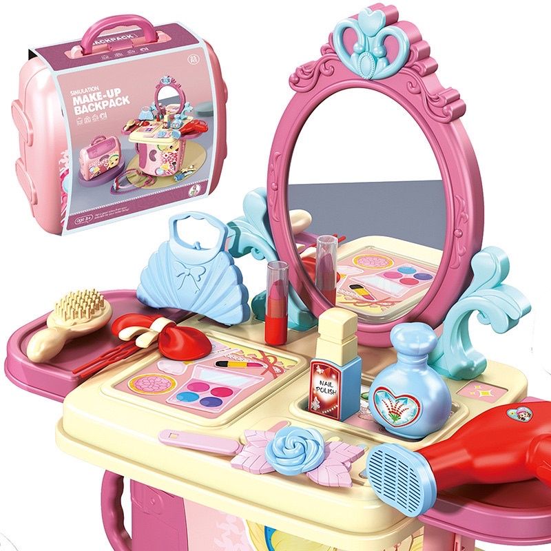 Đồ chơi trang điểm cho bé gái đồ chơi nấu ăn ba lô đeo được phù hợp 2 3 4 5 6 tuổi
