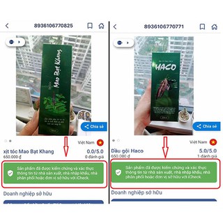 ☑️[chính hãng] Tóc Haco - 1 Xịt + 1 Dầu Gội