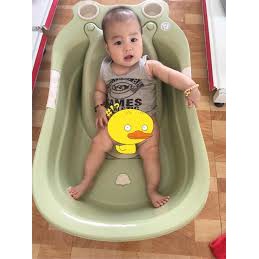 Thau tắm có giá đỡ cho bé hình ếch
