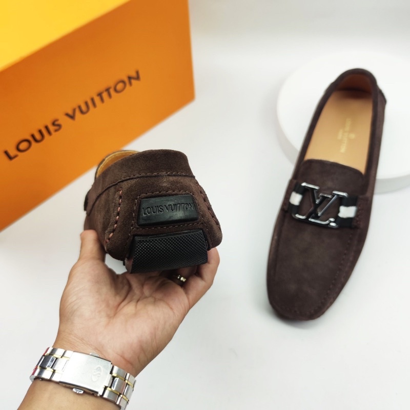 Sỉ/lẻ Giày lười nam LV da bò xịn 100% cao cấp Full box