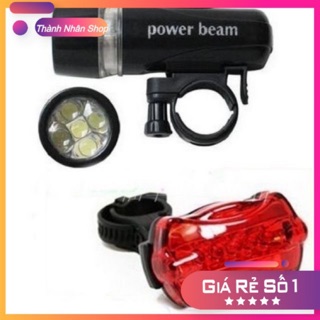 Đèn pin gắn xe đạp & đèn chiếu hậu 5 led wj-101