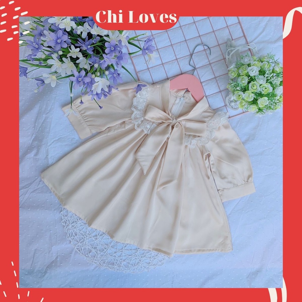 Đầm cho bé gái 1.2.3.4.5.6.7.8 tuổi Chi Loves, Váy công chúa bé gái hàng thiết kế cao cấp 2021 (Mẫu V25)