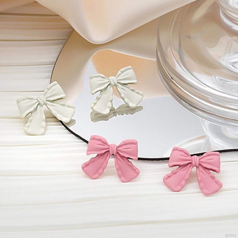 Bông Tai Hình Nơ Bằng Hợp Kim Phong Cách Hàn Quốc Cổ Điển Đơn Giản Dành Cho Nữ