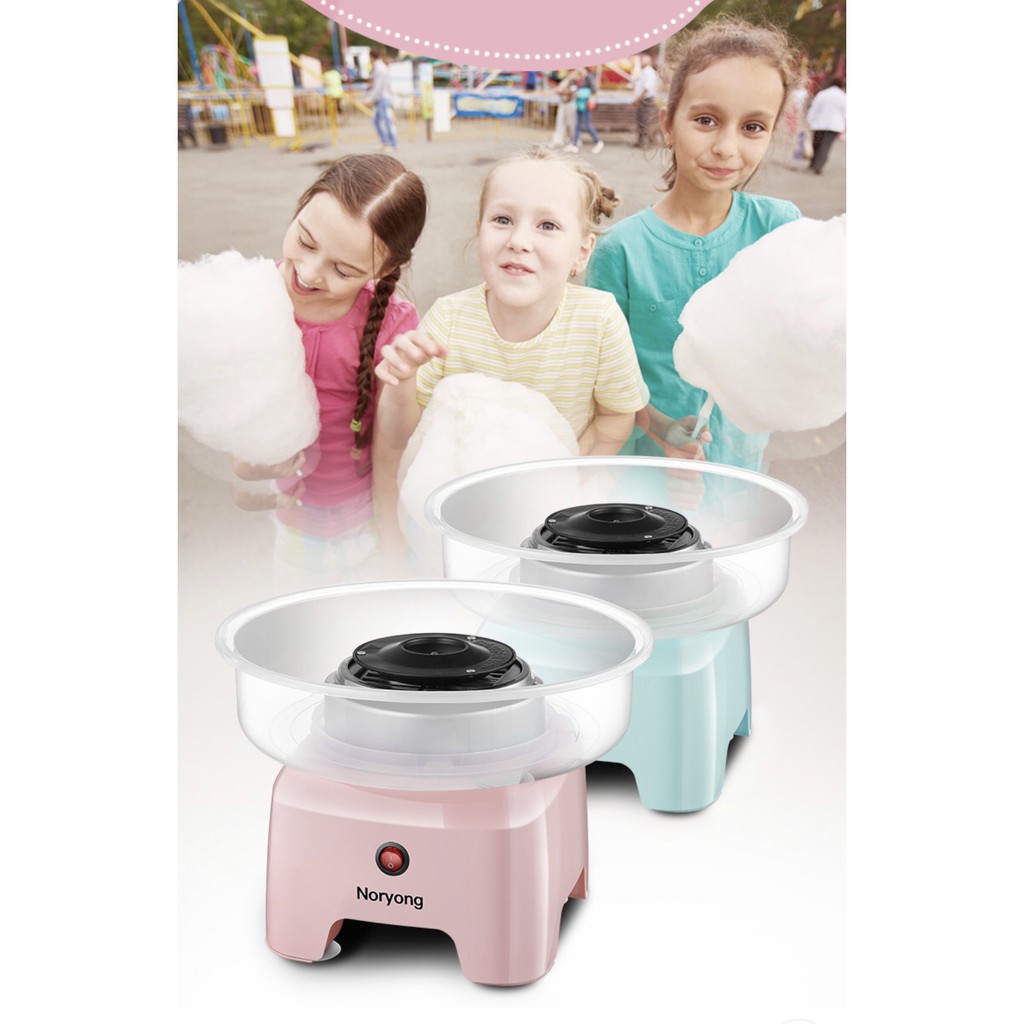 MÁY LÀM KẸO BÔNG GÒN NORYONG CHÍNH HÃNG  MINI TIỆN LỢI THÔNG MINH - Tặng kèm đường, que làm kẹo bông