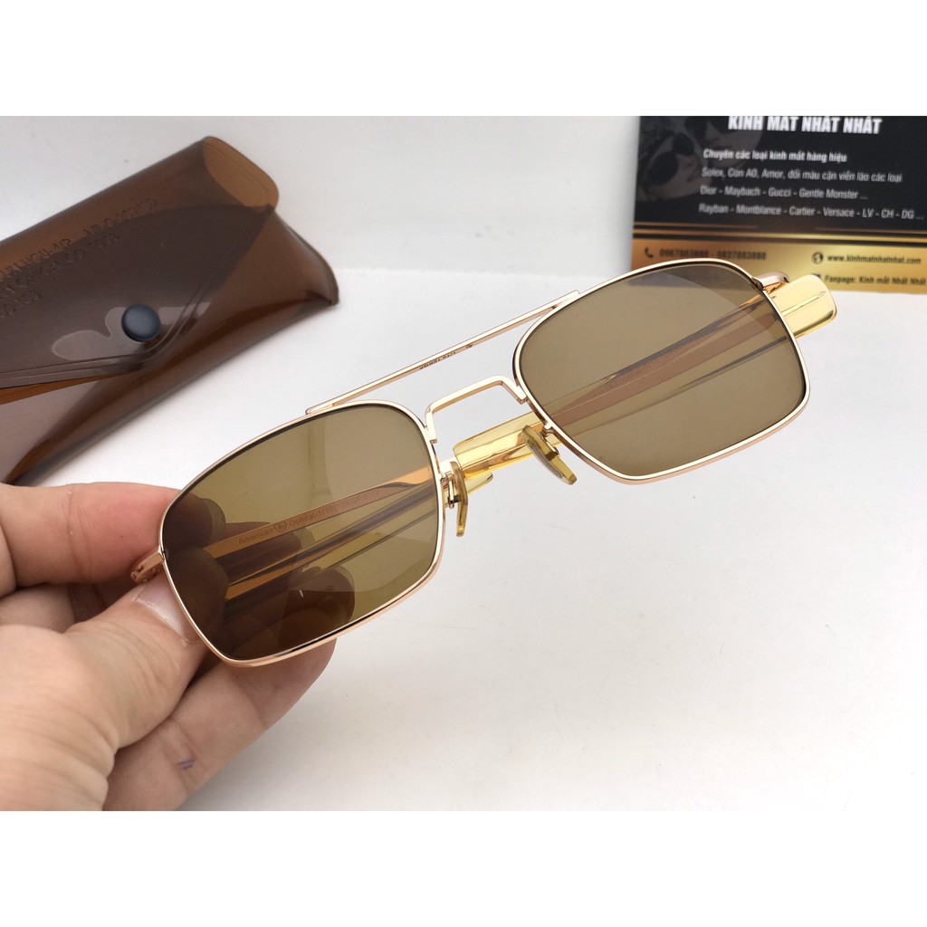 Kính cơn AO nam cao cấp - Mắt vuông - Khắc chìm 12k American | BigBuy360 - bigbuy360.vn