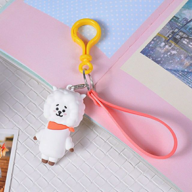 Móc khóa nhựa có tag BT21 loại nhỏ