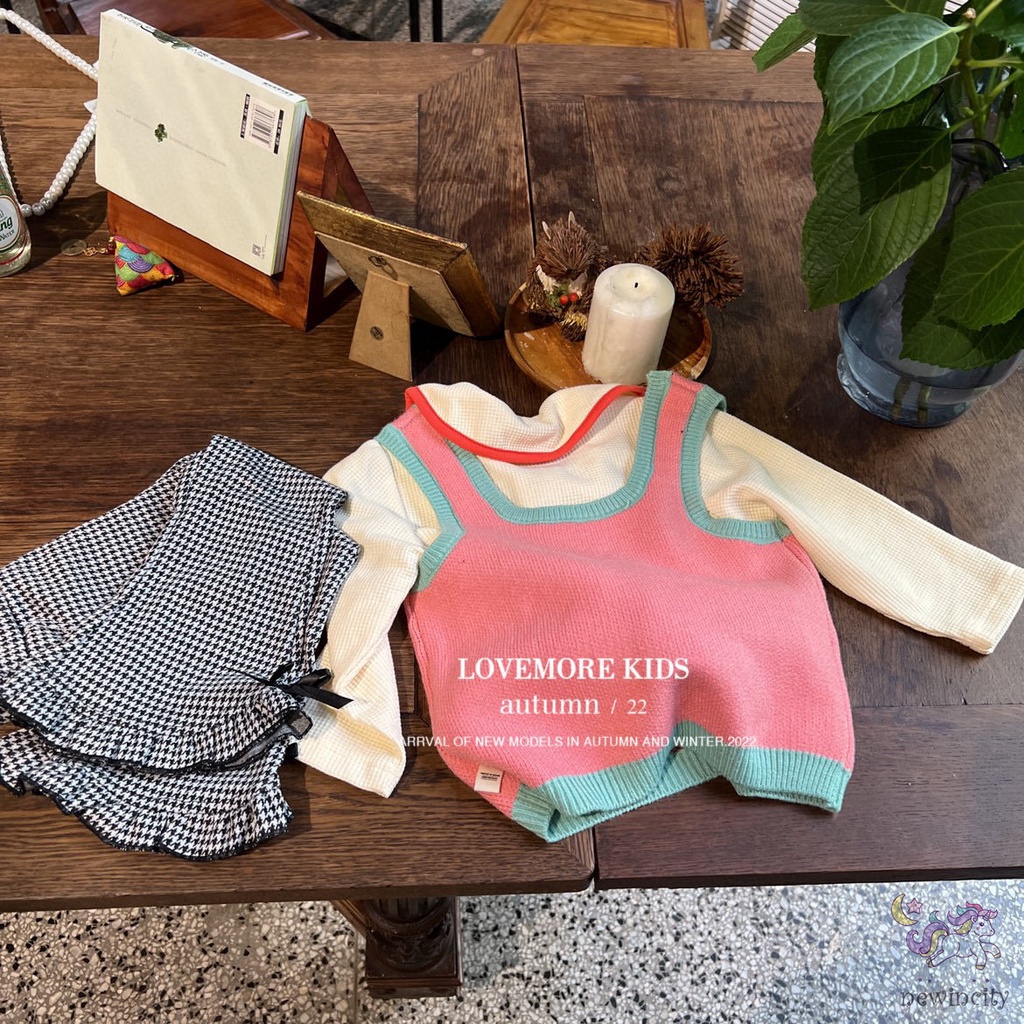 Áo Sơ Mi Không Tay Dệt Kim In Hình Trái Tim Dễ Thương Phong Cách Hàn Quốc Thời Trang Mùa