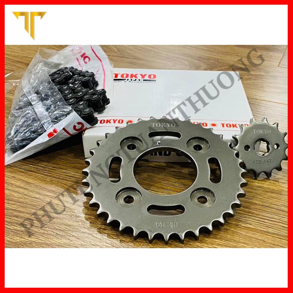 Bộ Nhông Sên Dĩa Tokyo Japan Cho Xe Wave Dream Future Êm Ái Bền Bỉ Xích C45 Nhật