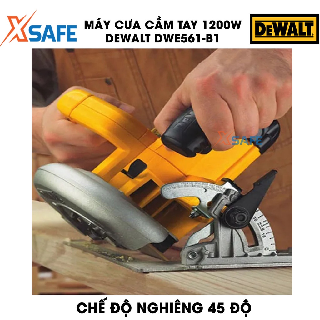 Máy cưa 1200W DEWALT DWE561-B1 kèm lưỡi cưa - Máy cưa cầm tay DeWalt chất liệu hợp kim thép, cắt sâu tối đa 65mm
