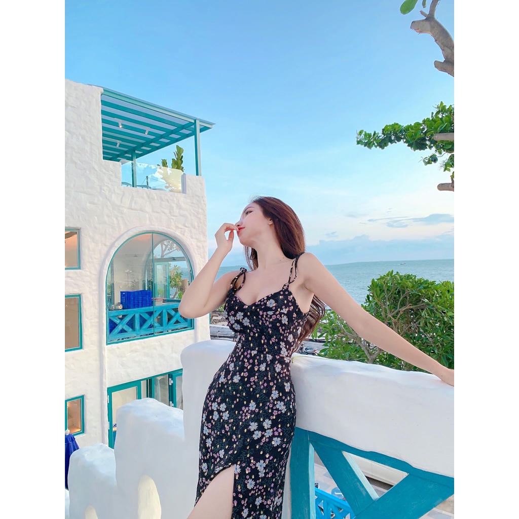 Đầm Midi 2 Dây Xẻ Cao 3245