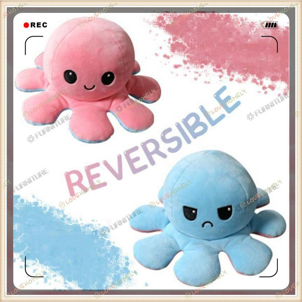 bạch tuộc cảm xúc 🔥Con búp bê Octopus đôi mặt lật lật tung con bạch tuộc đồ chơi búp bê Gấu Bông Bạch Tuộc Bông 2 mặt mực ống Octopus