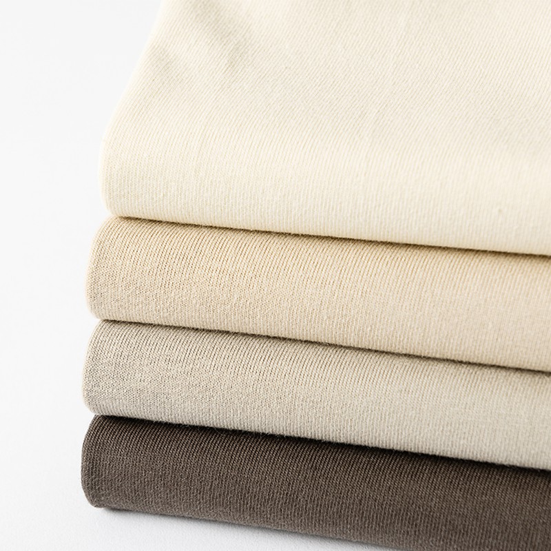 260G Áo thun 100% Cotton Cao Cấp Định Lượng 260gsm Màu Be Form Unisex - vải dày dặn được xử lý kĩ không có lông thừa