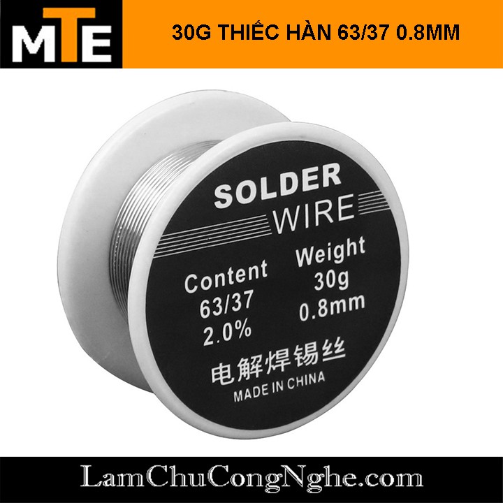 Thiếc hàn 63/37 0.8mm flux 2% nhiệt độ nóng chảy thấp