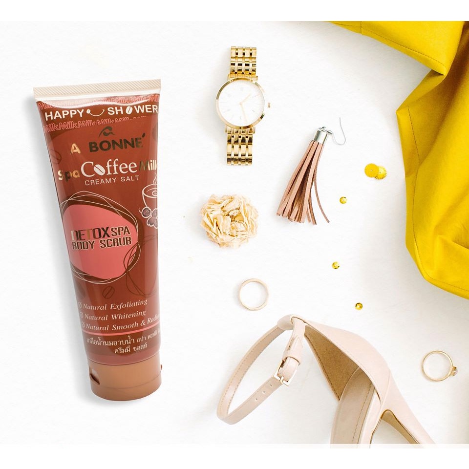 Muối Tắm A BONNE Spa Cà Phê Salt Scrub Muối tẩy da chết dưỡng trắng tuýp 350G | BigBuy360 - bigbuy360.vn