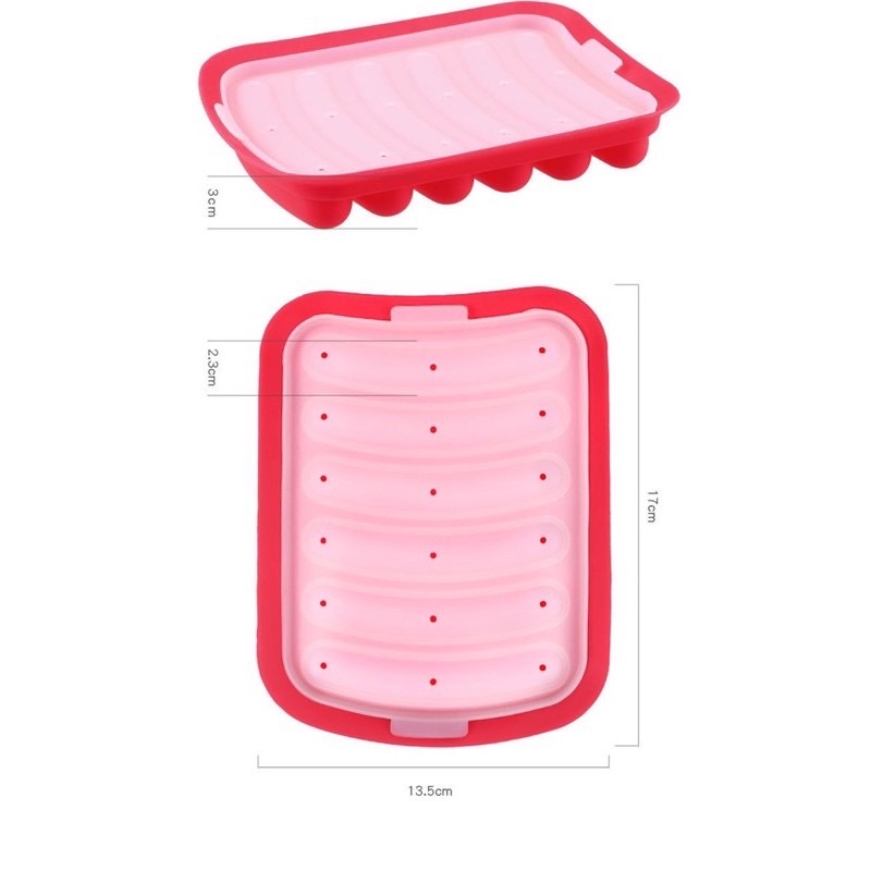 Khuôn xúc xích silicon chịu nhiệt làm xúc xích, lạp xưởng cho bé ăn dặm