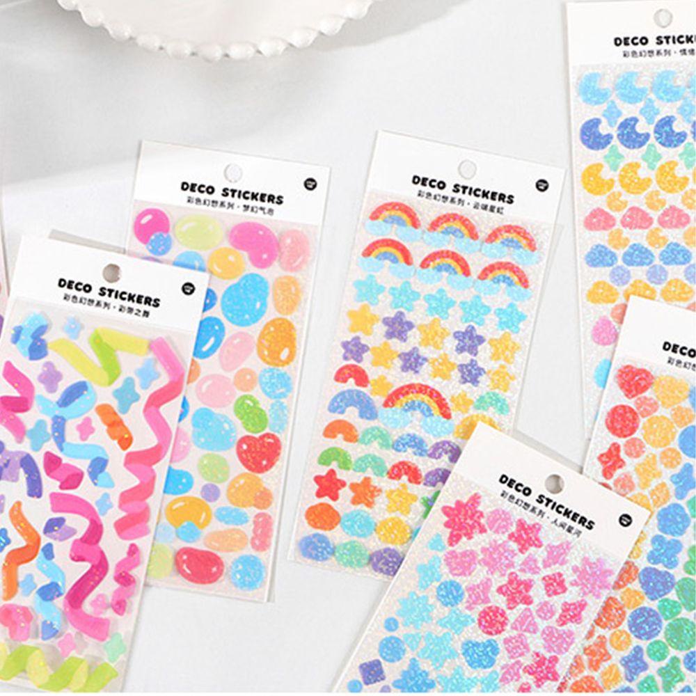 Nhãn Dán Trang Trí Sổ Tay / Nhật Ký Họa Tiết Hoạt Hình Màu Laser Chống Thấm Nước DIY