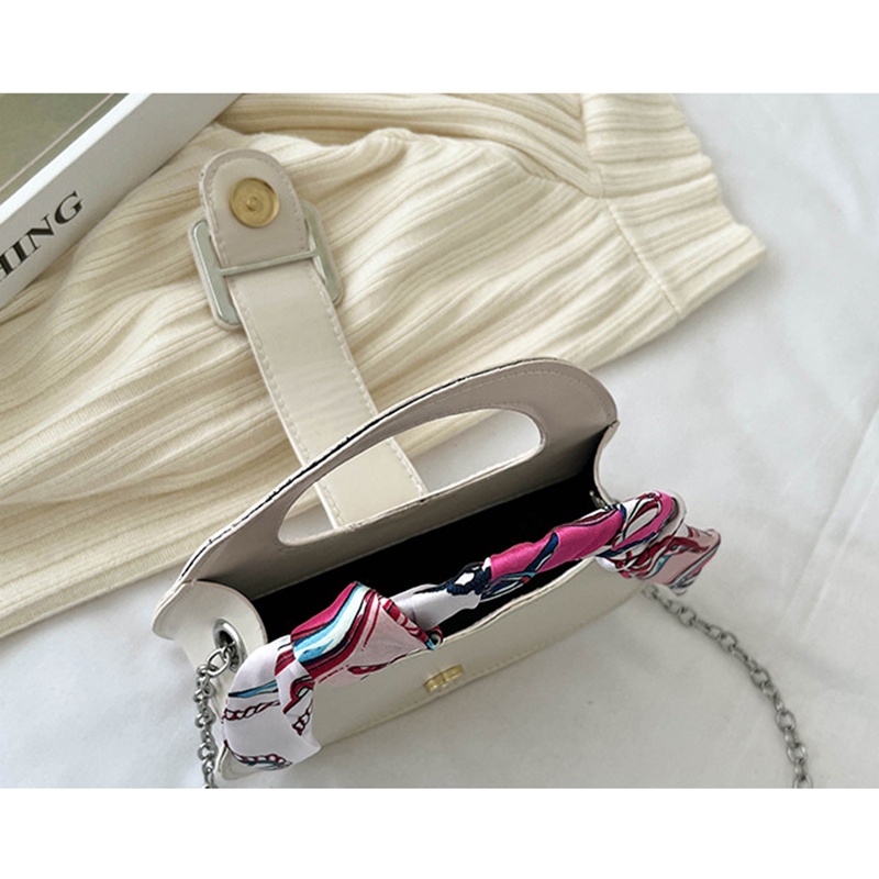 IELGY Túi Đeo Vai Vải Lụa Phối Khăn Choàng Kiểu retro Đường Phố Dễ Thương Cho Nữ