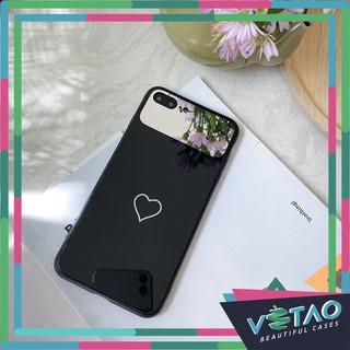 [ FREESHIP TỪ 50K TOÀN QUỐC ] Ốp lưng Iphone trái tim đen có gương