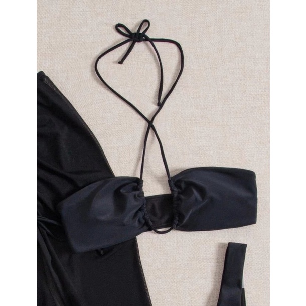 BY52039 - Set Bikini Kèm Váy Voan Ngoài Đi Kèm Kín Đáo Mà Vẫn Gợi Cảm
